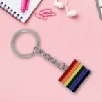 Rainbow Design Metal Keyring Key Chain ? Stylish and Colorful Key Holder with Mixed Designs (1 Piece) - Image 3