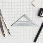 Aluminum Alloy Rafter Square (7-Inch) ? Double Side Scale Triangle Measurement Tool