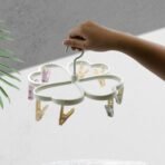 CLOTH SPIN RACK LAUNDRY DRYING RACK, CLOTHES HANGERS WITH CLIPS, CLIP HANGER DRIP HANGER FOR DRYING UNDERWEAR, BABY CLOTHES, SOCKS, BRAS, TOWEL, CLOTH DIAPERS, GLOVES - Image 2