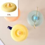 Cup Mug Lid Dust Proof Silicone Rubber Airtight Seal (Cup Spoon Not Included Only Lid/ Pc) - Image 2