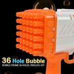 32-Hole Rechargeable Bubble Gun Toy Powerful, Big Bubble Machine for Child, Fun Continuous Blowing (1 Set) - Image 5