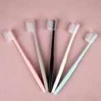 children Adults Ultra Soft-bristled Toothbrush With Cover (10 Pcs Set) - Image 2