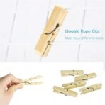 Multipurpose Wooden Heavy Clip (20 Pieces) for Clothespin Dryer, Hanger, Photo Paper Peg Pin, Craft Clips for School Arts Crafts Decoration - Image 3