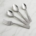 Stainless Steel Cutlery Set with Elegant Storage Stand (24 Pc) - Image 4