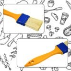 Multifunction Basting Brush for Cooking Pastry Brush Baking Food Butter Brush Dusting Brush for Cooking Grease Brush for Baking Safe Grilling / Hairbrush / Corn (2 Pcs Set) - Image 3