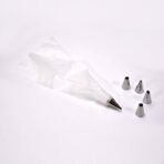 CAKE DECORATING NOZZLE WITH PIPING BAG STAINLESS STEEL PIPING CREAM FROSTING NOZZLES - Image 2