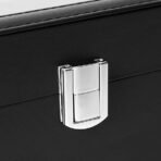 Presents Luxury 6-Slot Watch Box for Men & Women ? Lockable Leather Watch Organizer with Glass Lid, Soft Velvet Cushions, Premium Display & Storage Case for Watches (Black) - Image 4