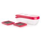 Plastic Chopper Vegetable and Fruit Cutter, Red
