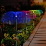 2pcs Solar Garden Lights 7-Color Changing RGB Outdoor Lights for Pathway, Yard, and Patio Decor - Image 5