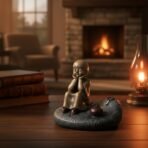 Serene Thinking Monk Statue - Cute Baby Buddha Figurine - Zen Contemplation Sculpture for Home Decor, Meditation, and Peace Gift - Image 3