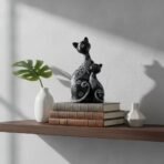Black & White Cat Family Statue Set (Set of 3) - Decorative Resin Figurines for Home, Living Room, or Mantelpiece Decor - Image 4