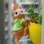 Adorable Bunny Planter Hugger Statue - Climbing Rabbit Garden Decor Figurine - Resin Hanger for Pots, Baskets, Fairy Garden, or Home - Image 3