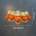 Panchmukhi Hanuman Ji Murti - Five-Faced God Idol - Hindu Resin Statue for Temple, Vastu, Home Pooja Mandir & Car Dashboard Gift - Image 4
